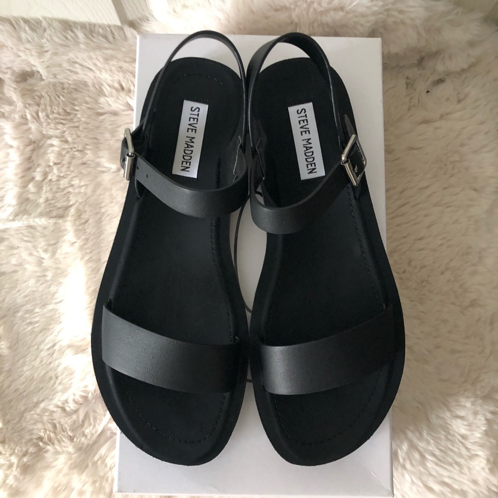 Steve Madden League Sandal Black 8.5